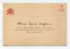 Tarjetón suyo con texto manuscrito de bendición (10-7-1912)