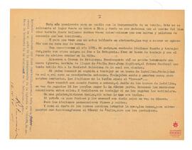Texto de la narración de José Romitelli el 12-4-1965. Adjunta texto P. Entraigas