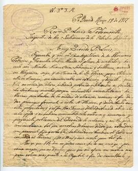 Carta manuscrita al Padre Pedemonte 19.03.1917