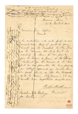 Carta de Teodelina de Alvear al Card. Cagliero (21-11-1902)