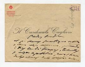 Carta de Mons. Cagliero a destinatario ilegible (junio, 1923)