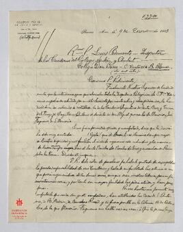 Carta manuscrita al Padre Pedemonte 09.01.1923
