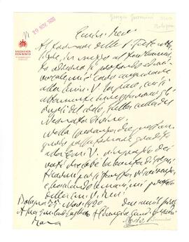 Correspondencia al Card. Cagliero de Mons. Gusmini (25-11-1920)