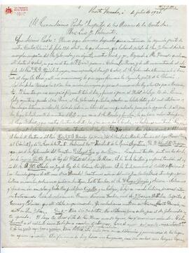 Carta manuscrita al Padre Pedemonte 07.1921