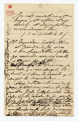 Carta autógrafa borrador, sin fecha