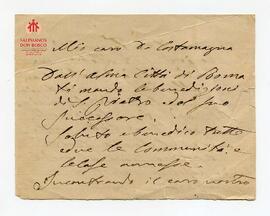 Carta autógrafa del Card. Cagliero a P. Costmagna sin fecha