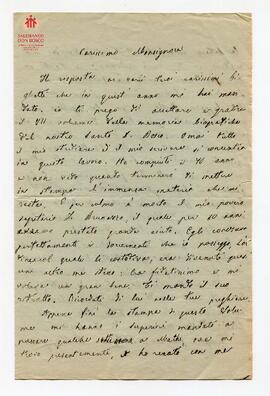 Carta dirigida al Card. Cagliero de Sor Lemogne (13-10-1909)