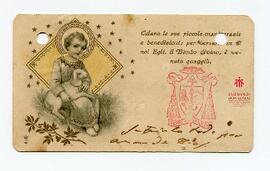 Tarjeta del Card. Cagliero a destinatario no precisado (1921)