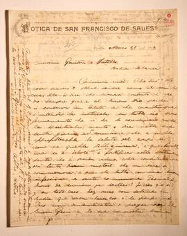 Carta a su familia 21-03-1904