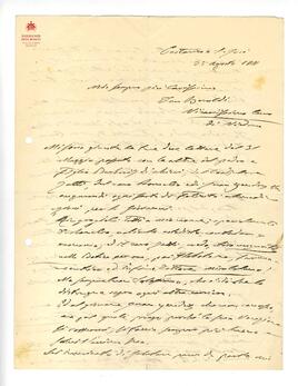 Carta manuscrita de Cagliero a Beraldi, 1911