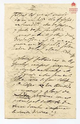 Carta autógrafa borrador, sin fecha