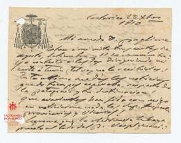 Carta manuscrita de Cagliero a Pagliere, 1910