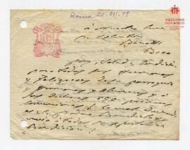 Carta de Mons. Cagliero a Zanetti (posible), 20-12-1919)