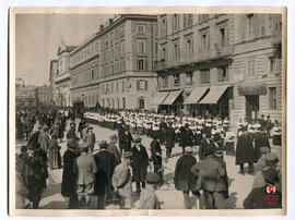 Fotografía del entierro del Cardenal Cagliero (Roma)