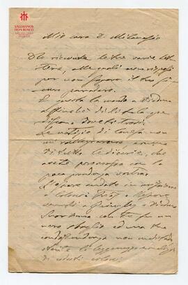 Correspondencia de Card. Cagliero a P. Milanesio