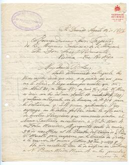 3 cartas manuscritas al Padre Pedemonte 1918-1919