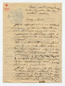 Cartas suyas al Presidente de la República, Luis Sáenz Peña (1892)