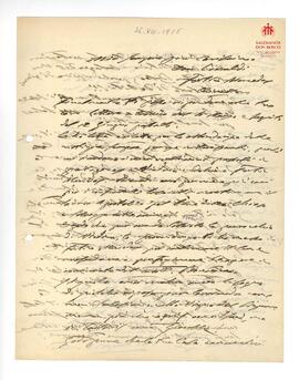 Carta de Mons. Cagliero a Don Beraldi (26-8-1915, posible)