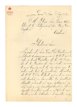 Carta dirigida al Card. Cagliero de Luis García Insúa (1-6-1898)