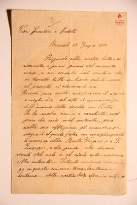 Carta a su familia 17-06-1900