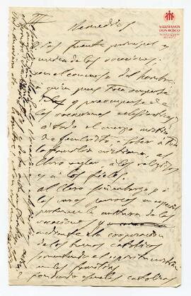 Carta autógrafa borrador, sin fecha