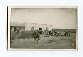 Picunleufu. Bolice Santo Ucha. Riunion en onor al padre Jose Maria de Neuquen